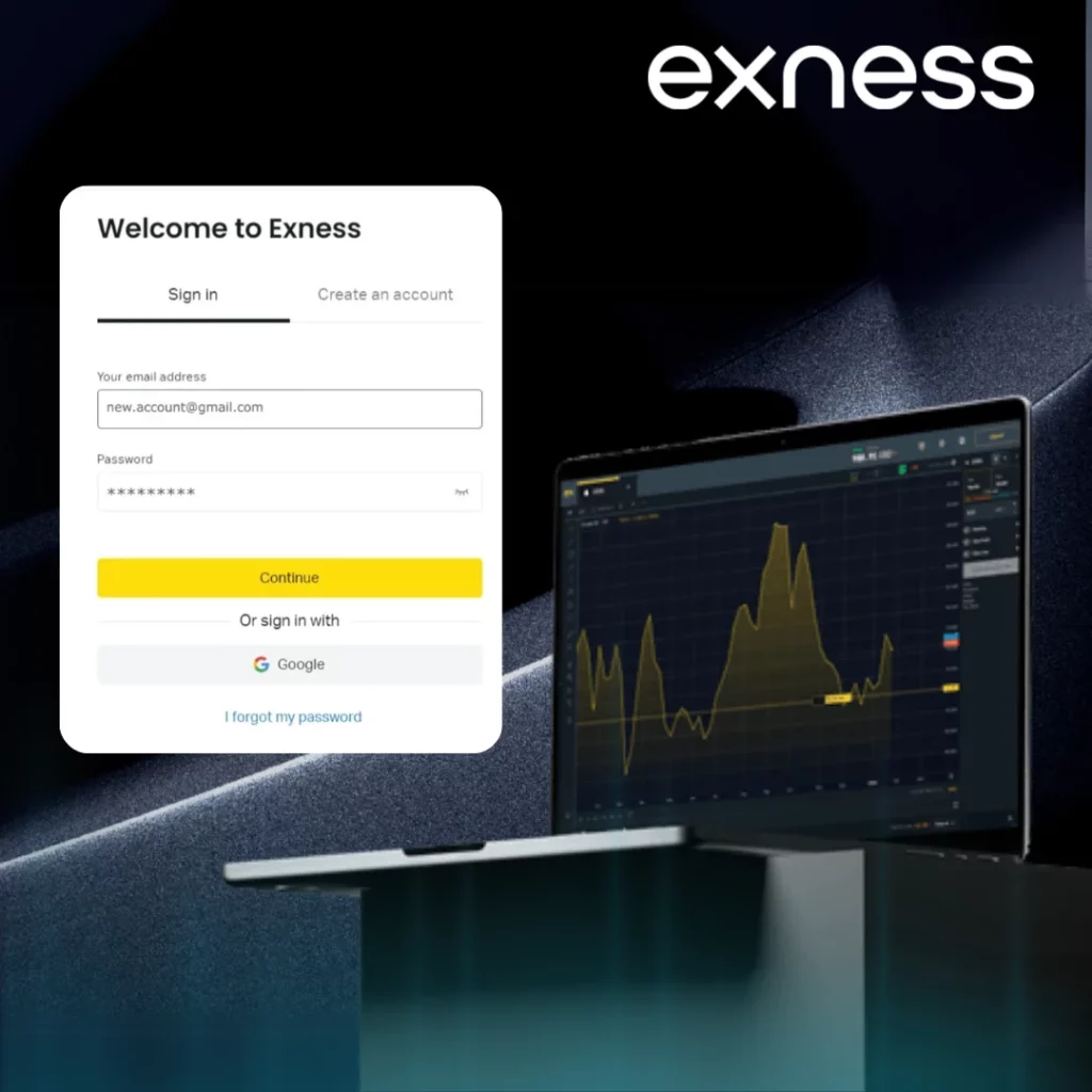 Logging into the Exness web terminal i